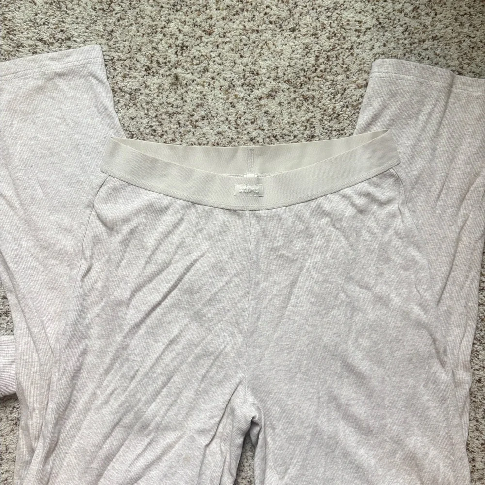 Cream Henley Pajama Set - Picture 5 of 8